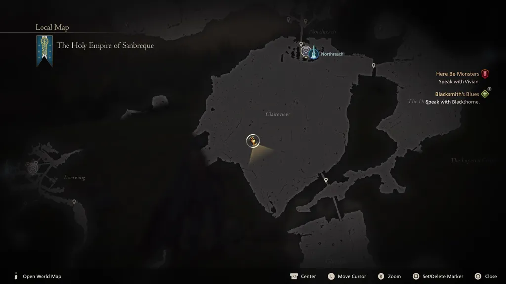 Dødsengelens plassering i Final Fantasy 16