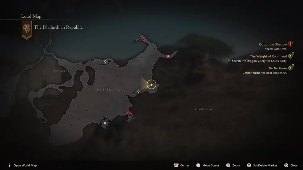 Kartplassering av Soul Stingers jaktbrettmål i Final Fantasy 16