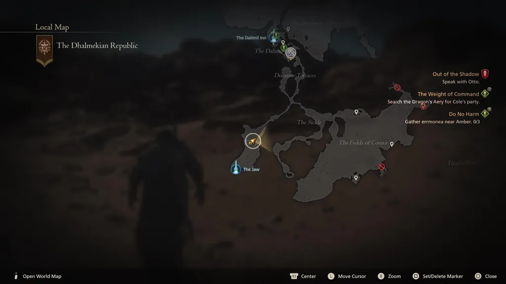 Kartplassering av Nine of Knives jaktbrettmål i Final Fantasy 16