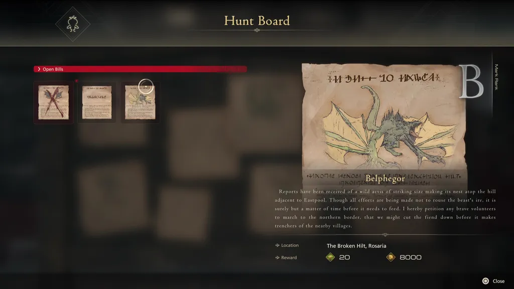 Jaktbrettet i Final Fantasy 16