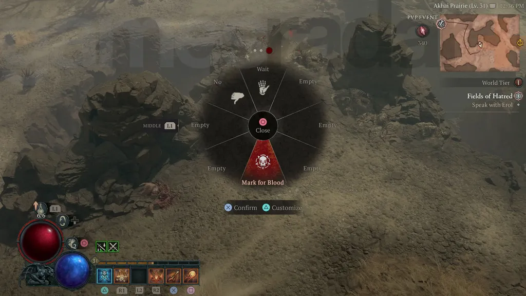 Aktivere Mark for Blood for å tjene mer Diablo 4 Seeds of Hatred