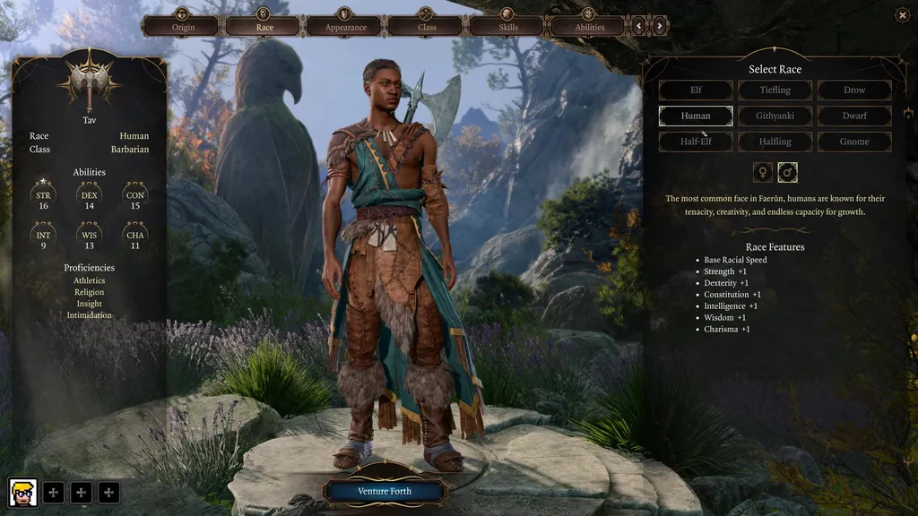 Et menneske i Baldur&rsquo;s Gate 3