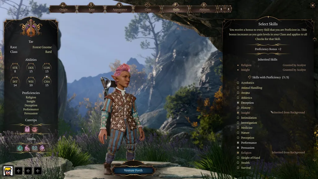 Hintergrund und Klassenfähigkeiten in Baldur&rsquo;s Gate 3