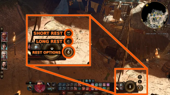 Hosszú és rövid pihenők tartása a Baldur’s Gate 3-ban