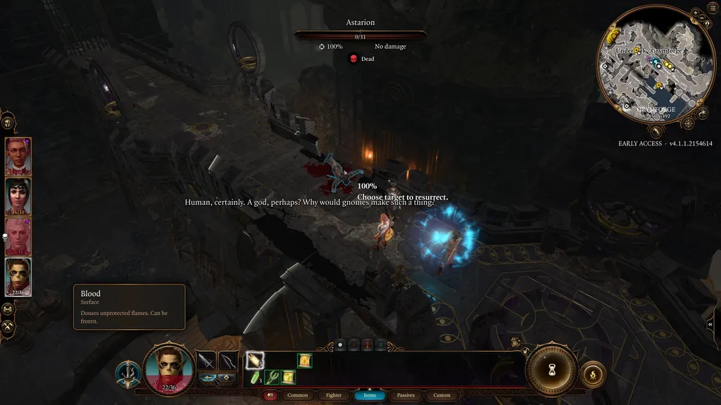 En gjenopplivningsrull brukes til å bringe Astarion tilbake i Baldur&rsquo;s Gate 3.