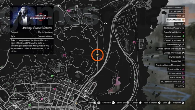 A GTA Online Dispatch Missions indítása Martin Madrazo számára