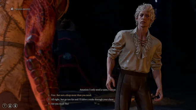 Hagynod kell, hogy Astarion megharapjon a Baldur’s Gate 3-ban?