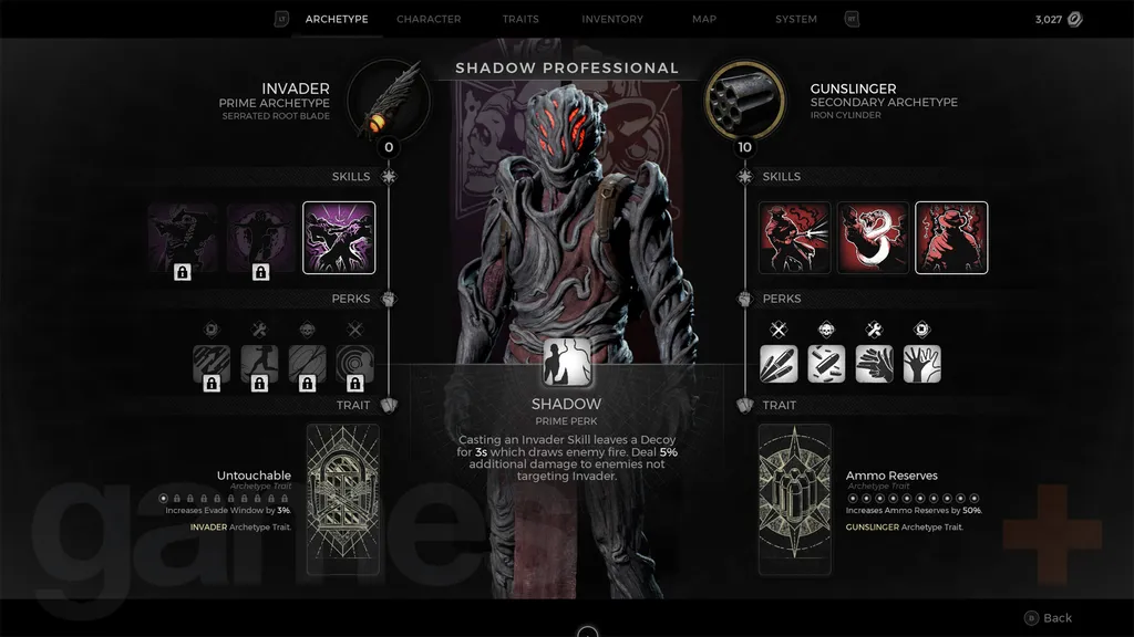 Gjenværende 2 Invader Archetype-meny