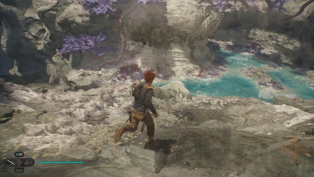 Star Wars Jedi Superviviente Koboh tutorial ruta de escalada sobre foso de partículas