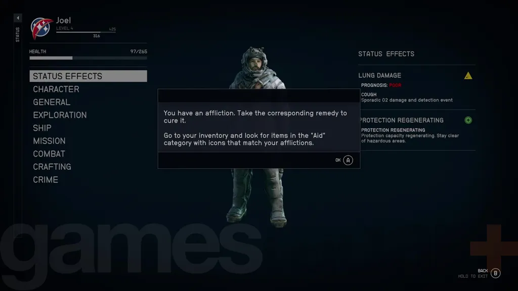 Lidelser i Starfield