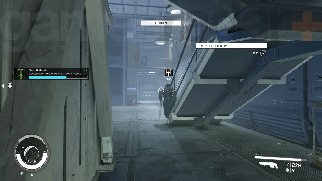 Manipulere vakten slik at du kan deaktivere tårnet under Starfield-sabotasjeoppdraget.