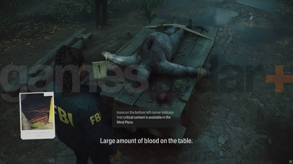 Alan Wake 2 undersøke åstedet