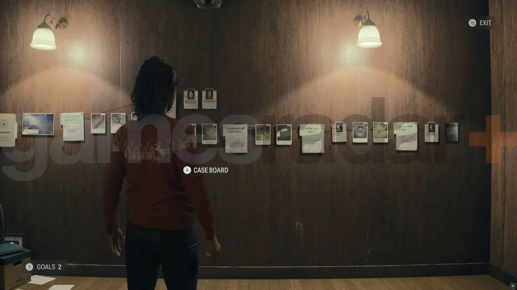 Alan Wake 2 komplett åstedstavle