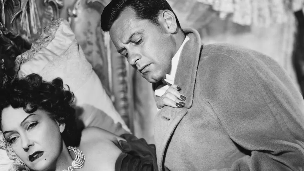 William Holden szórakoztatja Norma Desmondot a Sunset Boulevardban.