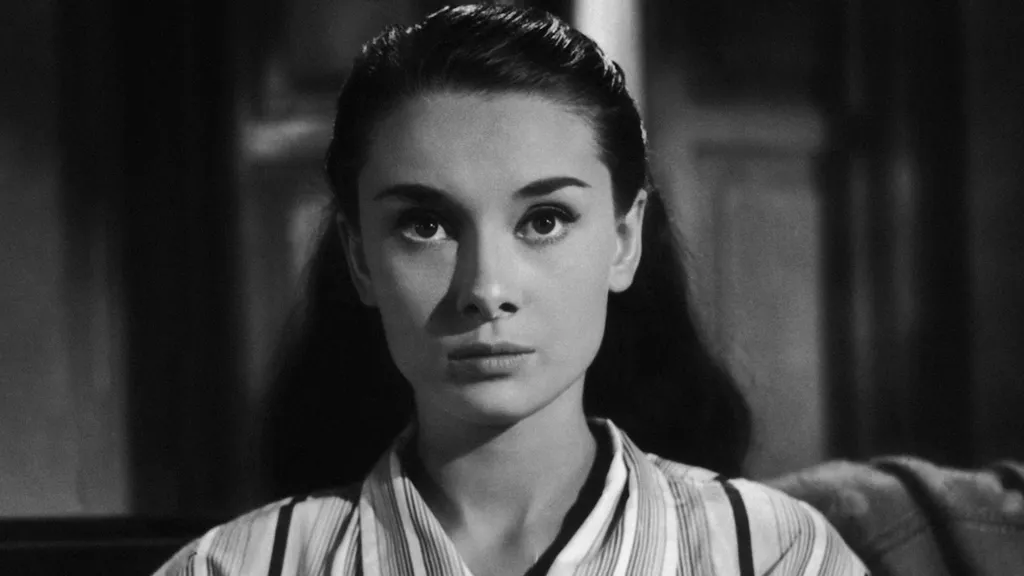 Audrey Hepburn a Római vakáció egyik jelenetében.