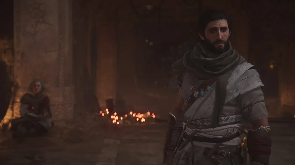 Basim går bort fra en såret Roshan i Assassin&rsquo;s Creed Mirage