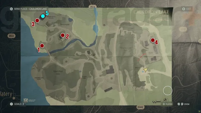 Alle placeringer af Alan Wake 2 børnerim og charms