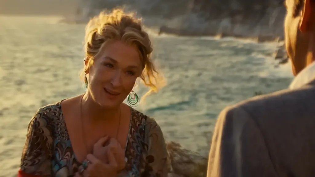 Meryl Streep az óceán előtt énekel a Mamma Mia!