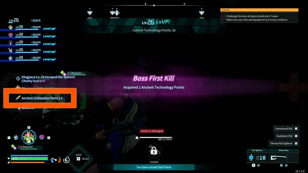 Deler til antikk teknologi i Palworld