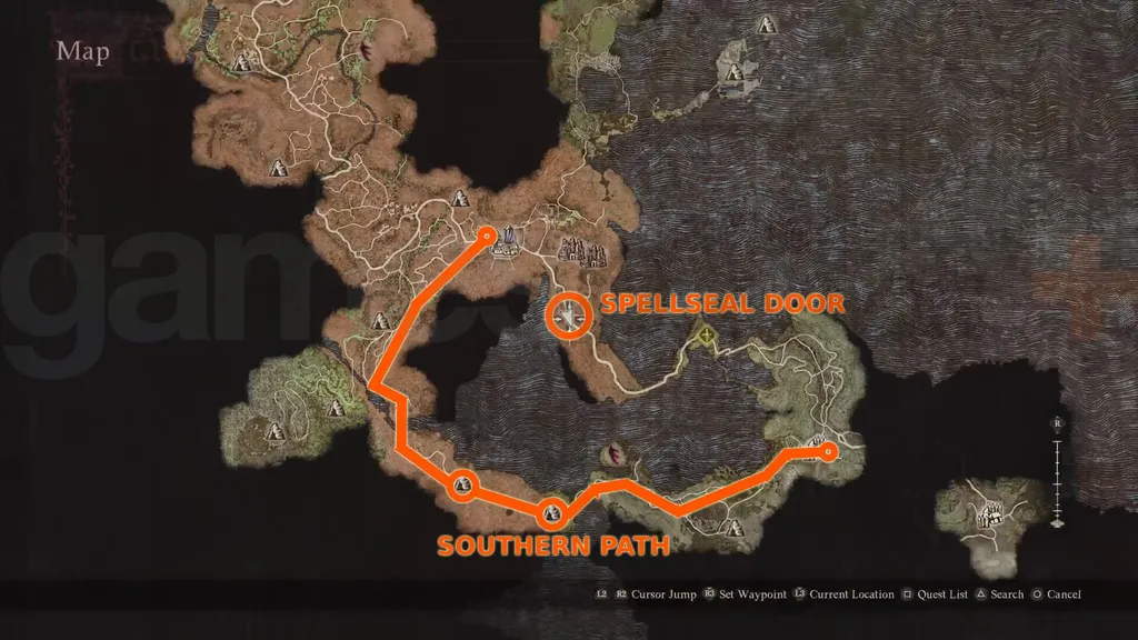 Dragon&rsquo;s Dogma 2 Дверь с заклинанием огнепоклонника