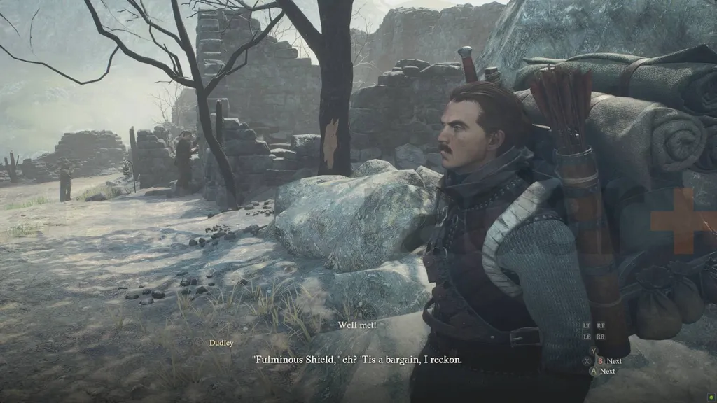 Dragons Dogma 2 Fulminous Shield - plassering