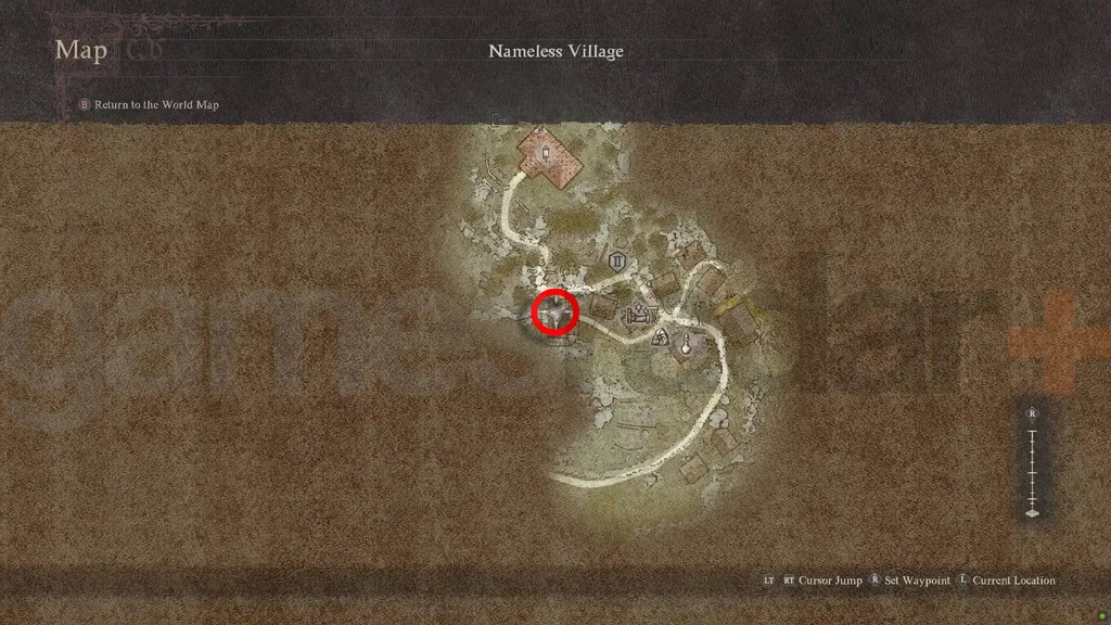 Dragons Dogma 2 Wendy Nameless Village - beliggenhet