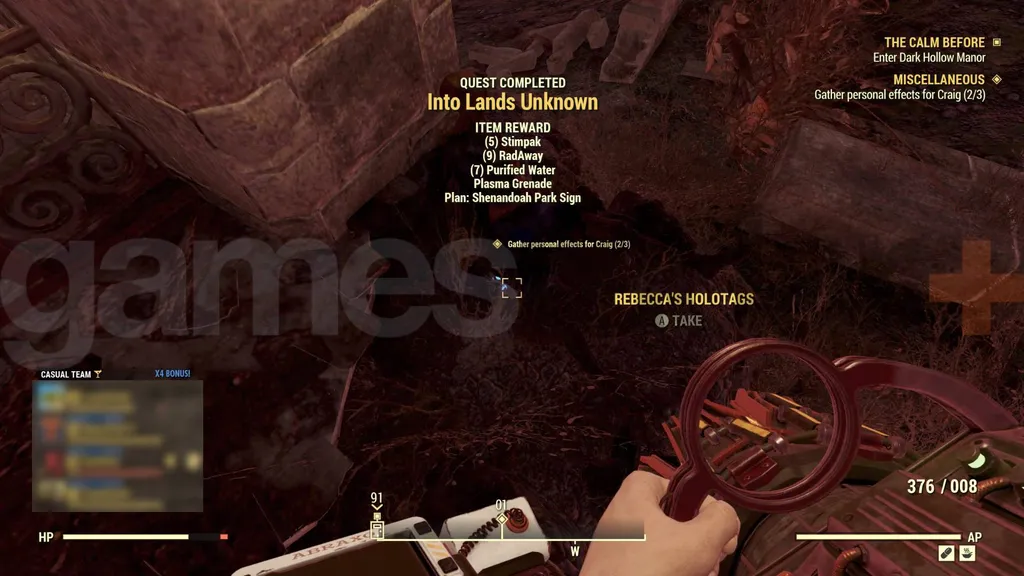 Fallout 76 personlige effekter craig