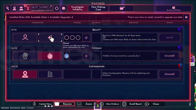 A Shadows of Doubt frissítések és a SyncDisks használata