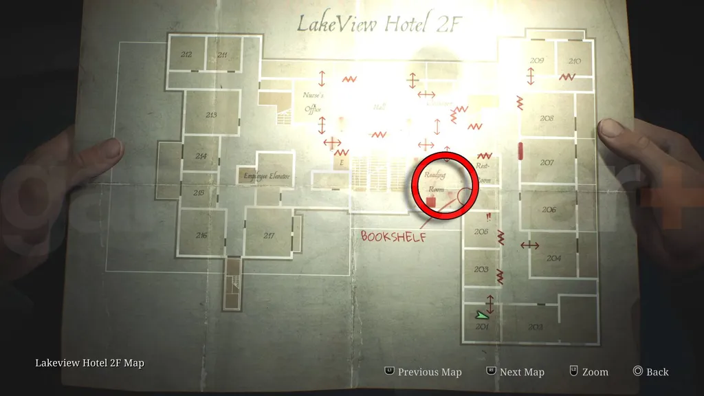 Silent Hill 2 bokpuslespill kartplassering