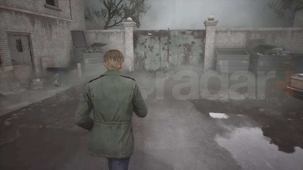 Silent Hill 2 grønnaktig blå bildør