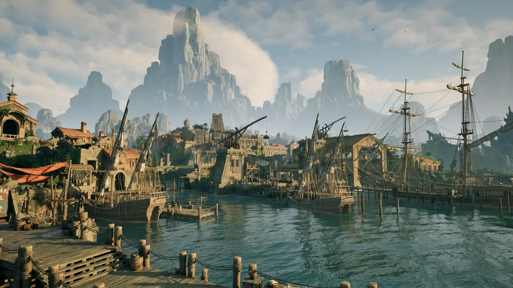 Freigegebener Screenshot der Docks in der ersten Region von Dawnshore