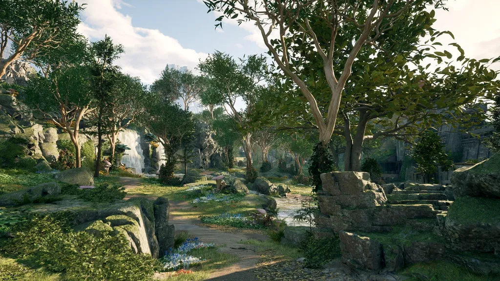 Freigegebener Screenshot einer Waldumgebung in der Region Dawnshore