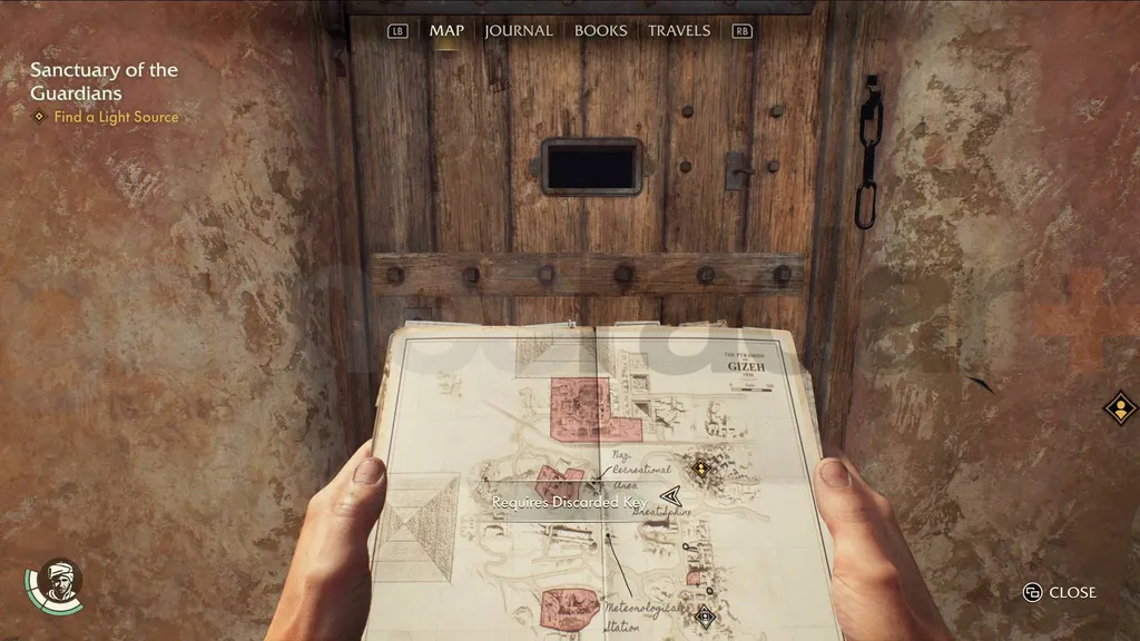 Indiana Jones kasserte nøkkel hus og kart