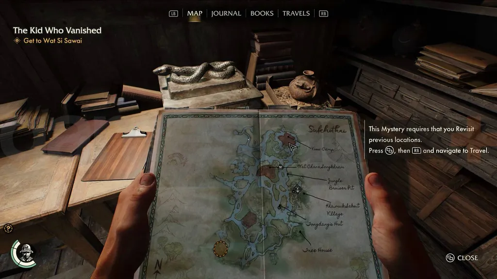 Indiana Jones Slangens kiste plassering