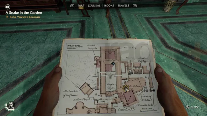Wie löse ich das Indiana-Jones-Bücherregal-Rätsel in Snake in the Garden?